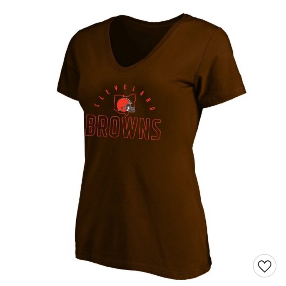 NFL Cleveland Browns Women's Short Sleeve V-Neck Tee Shirt